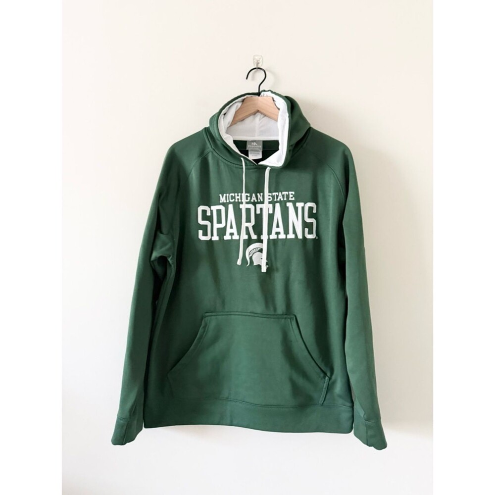 KA Knights Apparel Michigan State Spartans Green Hoodie Size M